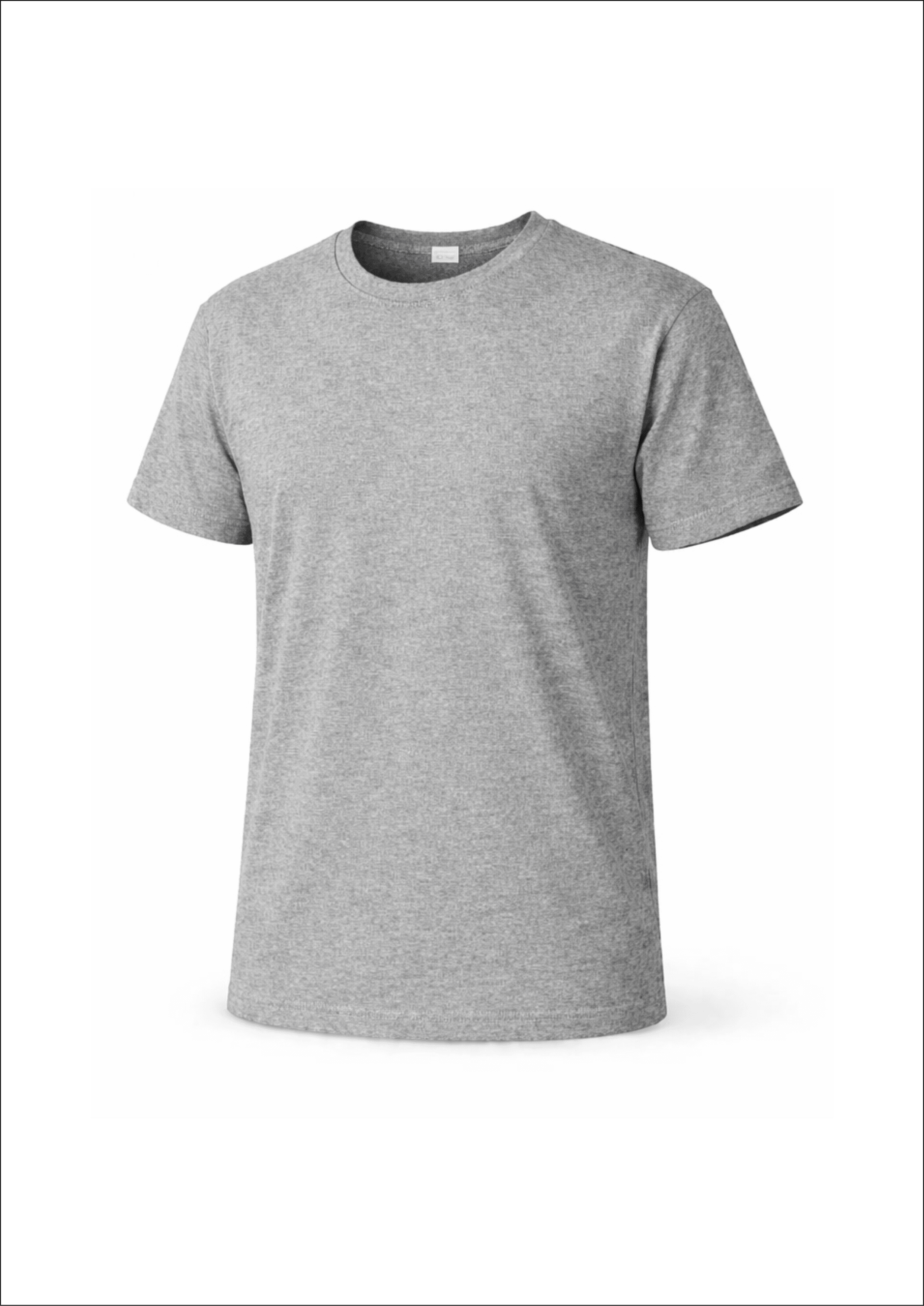 GRİ MELANJ TİŞÖRT BİSİKLET YAKA