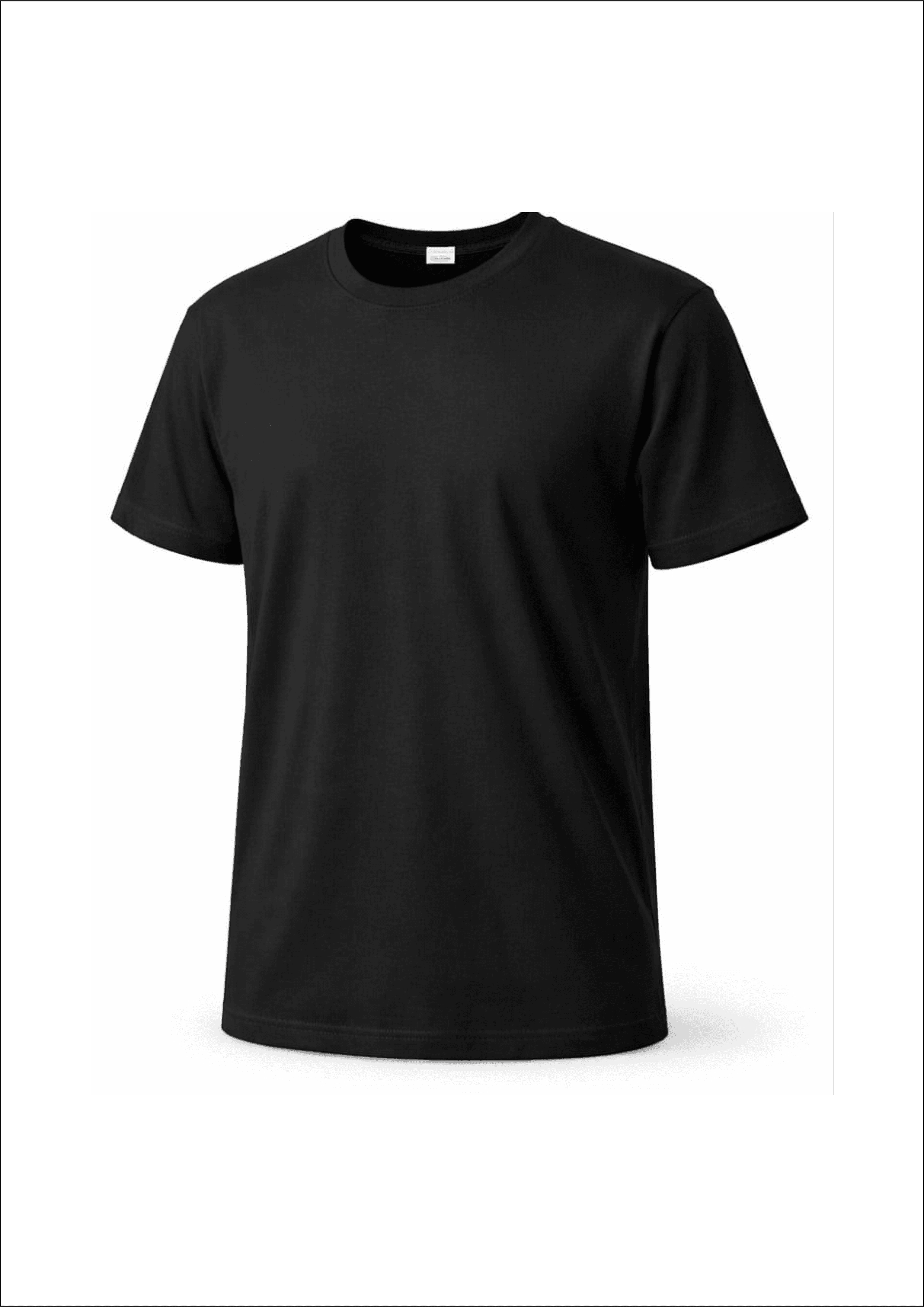 SİYAH TİŞÖRT BİSİKLET YAKA