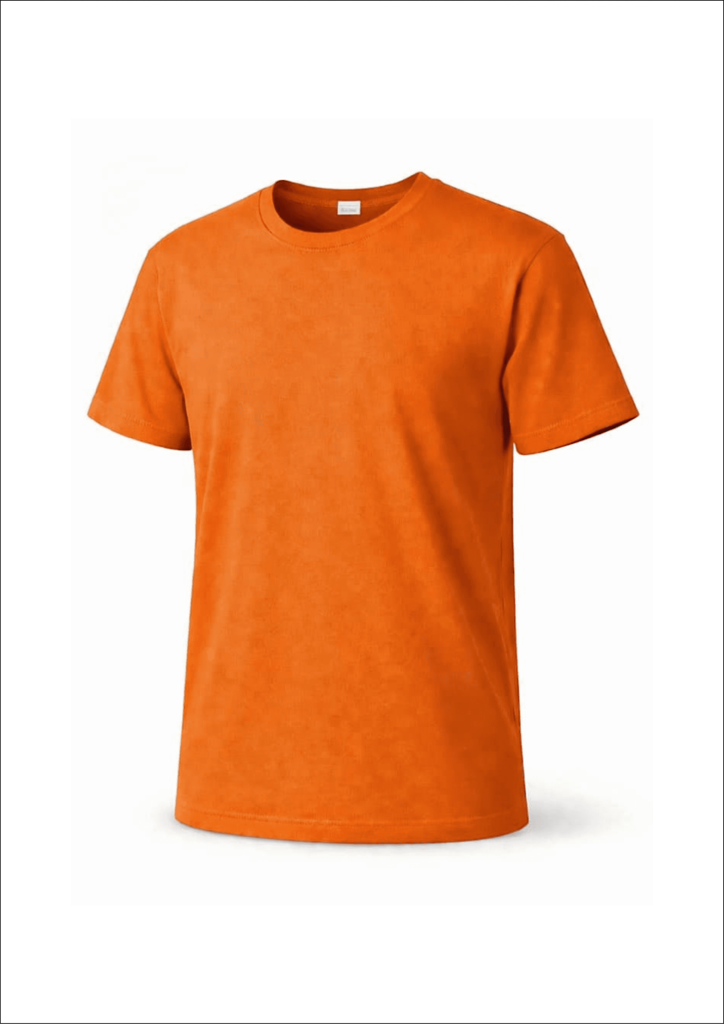 TURUNCU TİŞÖRT BİSİKLET YAKA